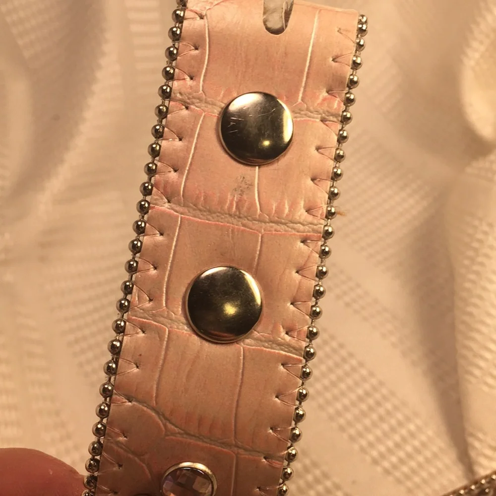 Leather/studs/jewels belt (ONLY!), almost new!